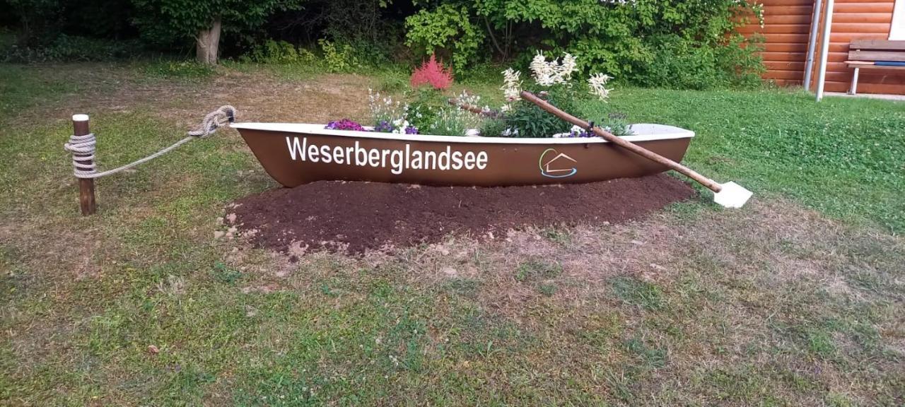 Ferienhaus Am Weserberglandsee Lauenforde Dış mekan fotoğraf