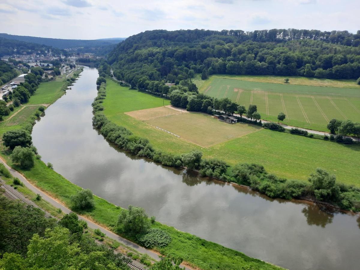 Ferienhaus Am Weserberglandsee Lauenforde Dış mekan fotoğraf